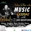 Acoustic Guitar Lessons, Bass Guitar Lessons, Electric Guitar Lessons, Keyboard Lessons, Piano Lessons, Voice Lessons, Music Lessons with Jae Bedford Music Lessons Online.